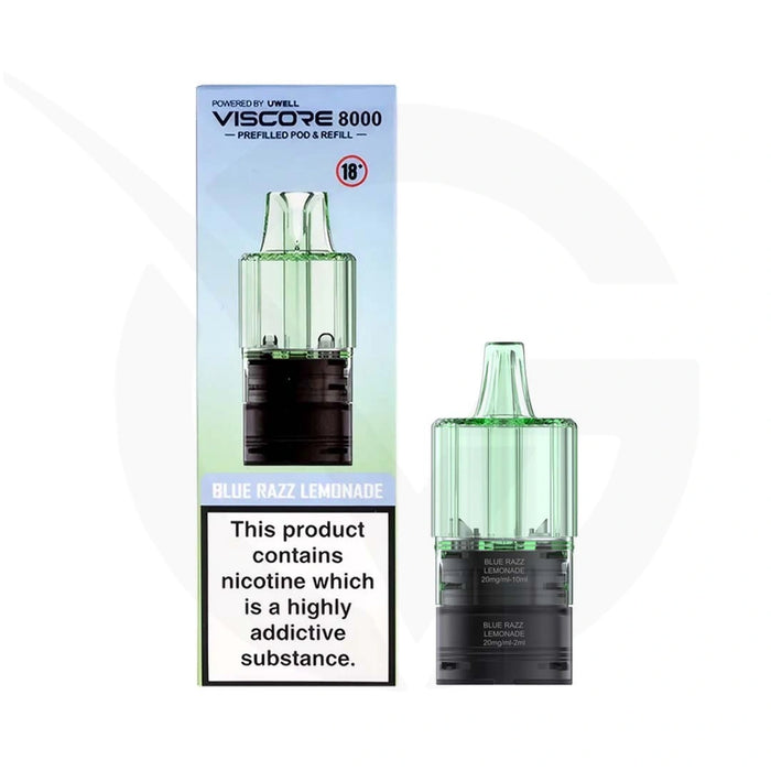 Blue Razz Lemonade Uwell Viscore 8000 Refill Pods
