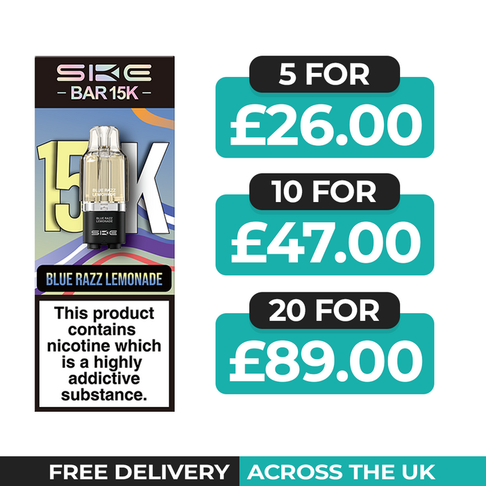SKE Bar 15K Blue Razz Lemonade Refill Pods
