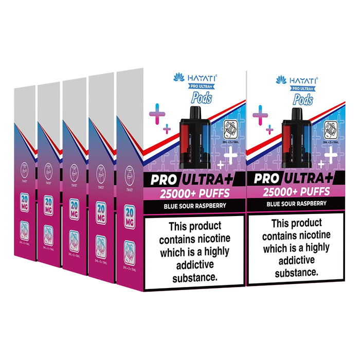 Hayati Pro Ultra Plus 25000 Puffs Pods Box of 5