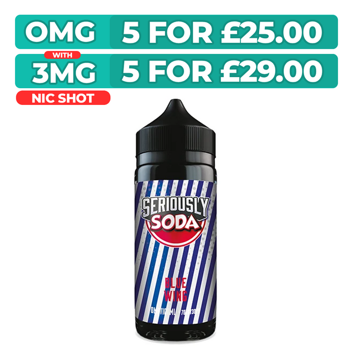 Seriously Soda Blue Wing 100ml Shortfill E-Liquid