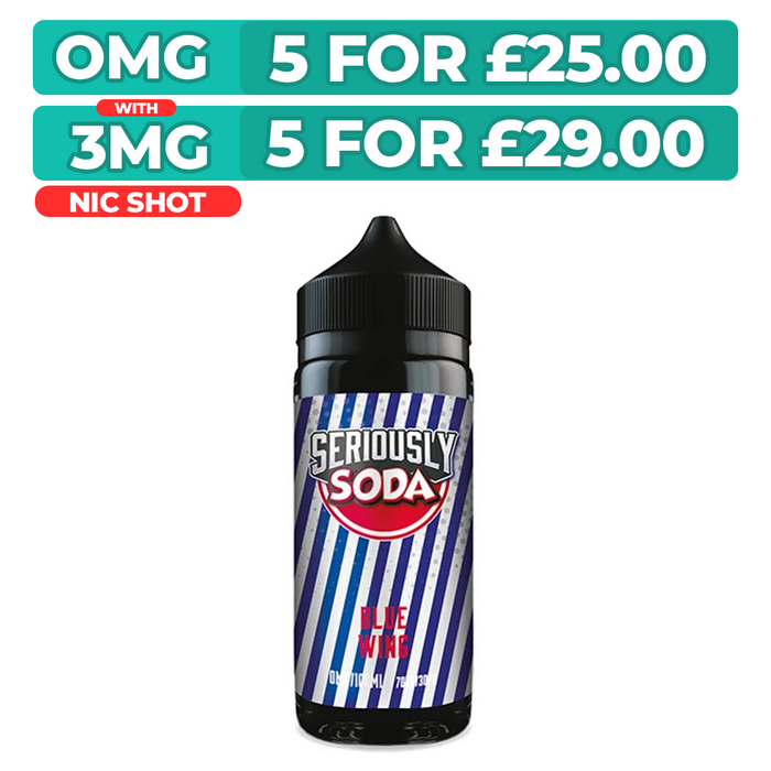 Blue Wing 100ml Shortfill E-Liquid by Seriously Soda