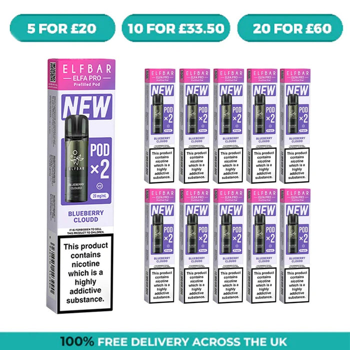 Blueberry Cloudd Elfa Pro Prefilled Pods by Elf Bar