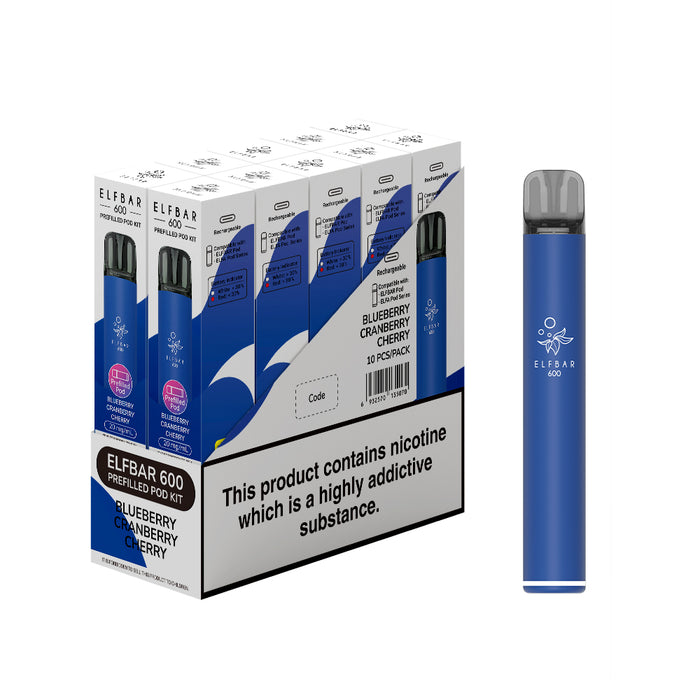 Elf Bar 600 Prefilled Pod Kit - Box of 10
