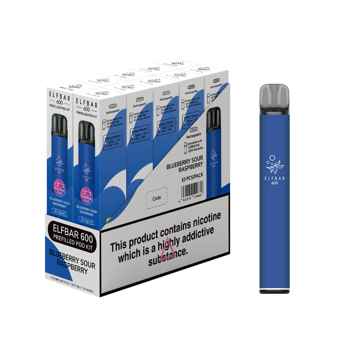 Elf Bar 600 Prefilled Pod Kit - Box of 10 Elf Bar 600 Prefilled Pod Kit - Box of 10