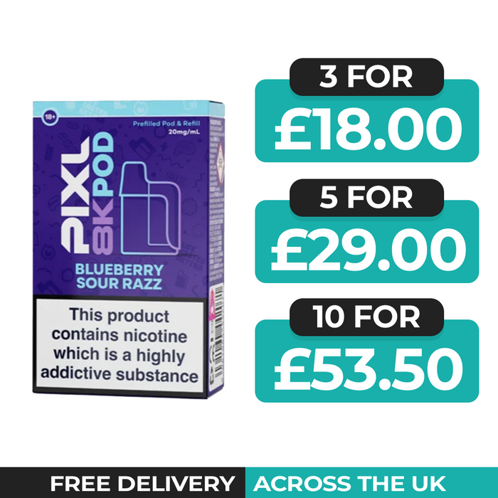 Pixl 8000 Blueberry Sour Razz Refill Pods