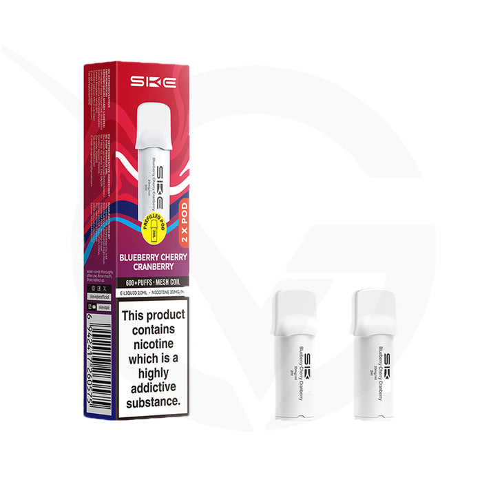 Blueberry Cherry Cranberry Crystal 600 Pro Prefilled Pods by SKE