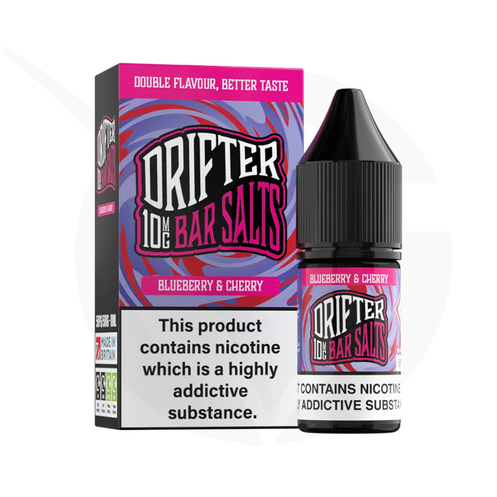 Blueberry & Cherry 10ml Nic Salt E-Liquid By Drifter