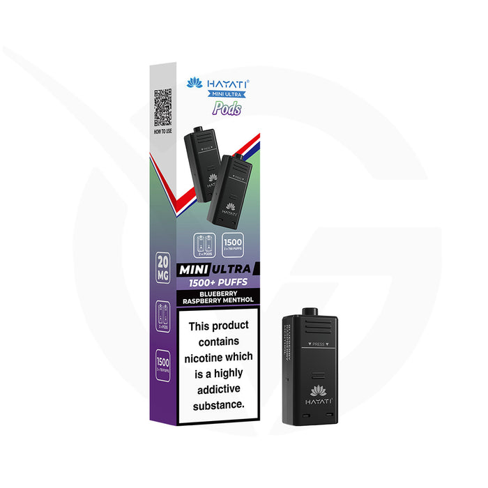 Blueberry Raspberry Menthol Hayati Mini Ultra 1500 Refill Pods
