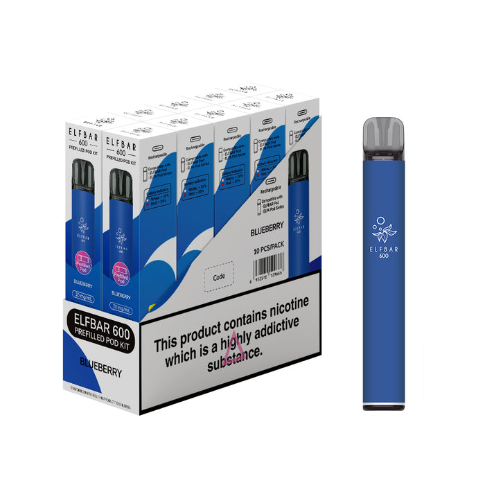Elf Bar 600 Prefilled Pod Kit - Box of 10 Elf Bar 600 Prefilled Pod Kit - Box of 10