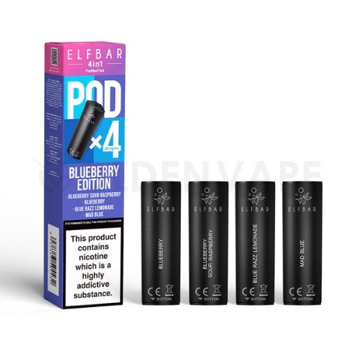 Blueberry Edition 4 in 1 Prefilled Pods By Elf Bar