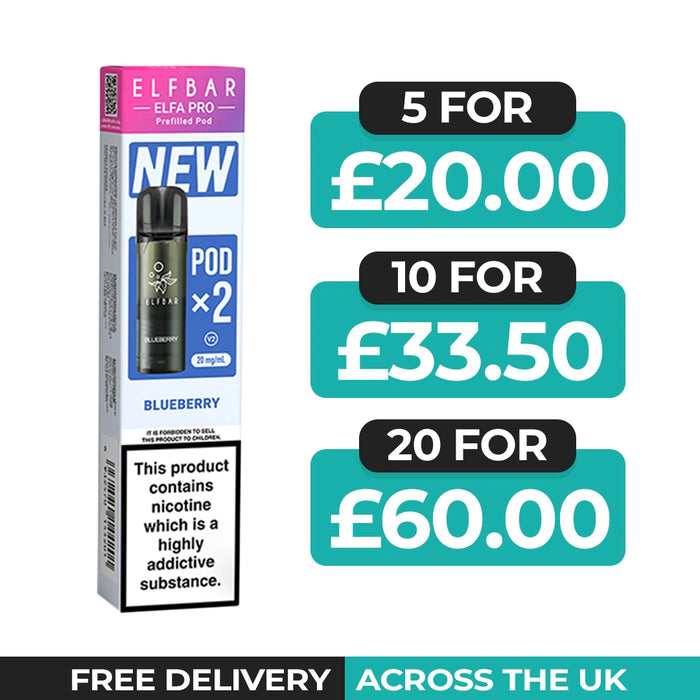 Blueberry Elfa Pro Prefilled Pods by Elf Bar