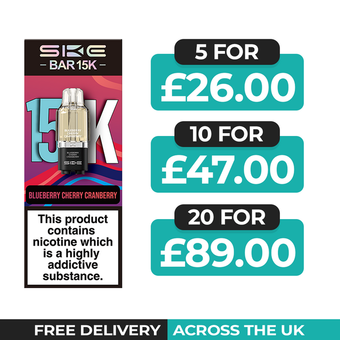 SKE Bar 15K Blueberry Cherry Cranberry Refill Pods