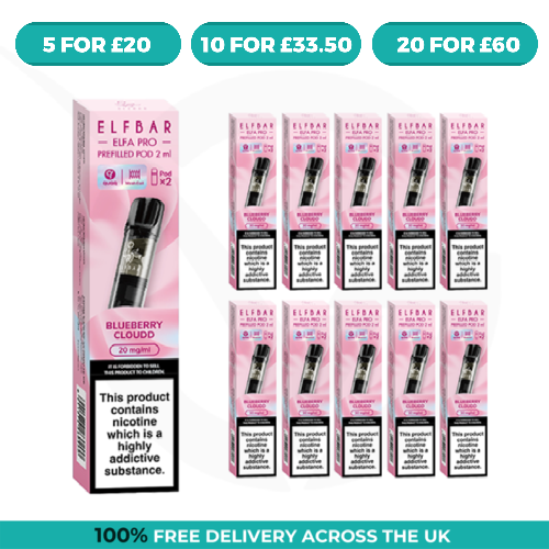 Blueberry Cloudd Elfa Pro Prefilled Pods by Elf Bar