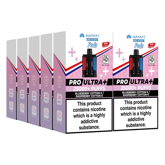 Hayati Pro Ultra Plus 25000 Puffs Pods Box of 5