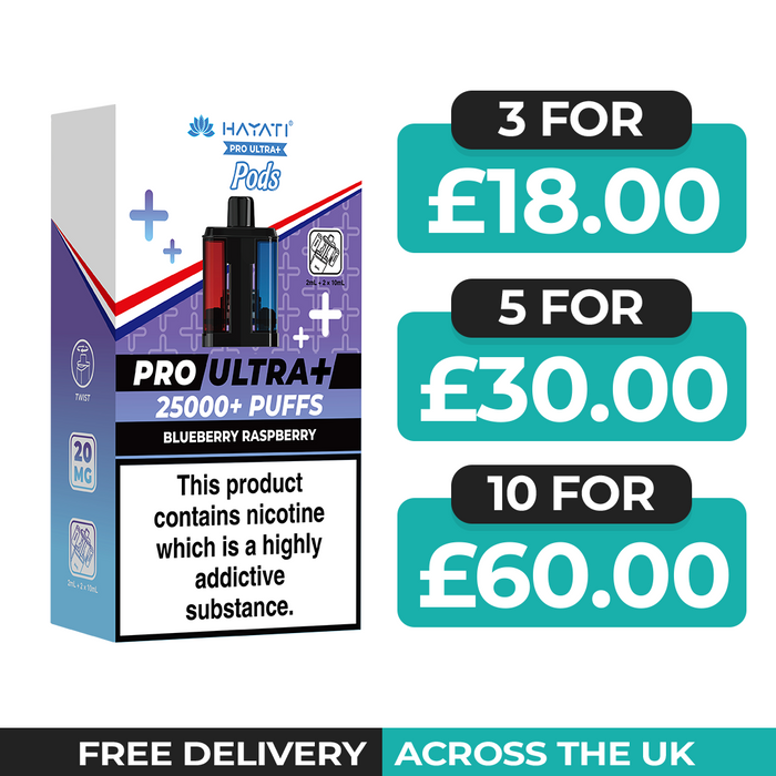 Hayati Pro Ultra Plus 25000 Blueberry Raspberry Refill Pods