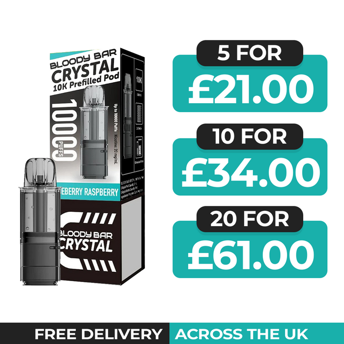 Bloody Bar Crystal 10k Blueberry Raspberry Refill Pods