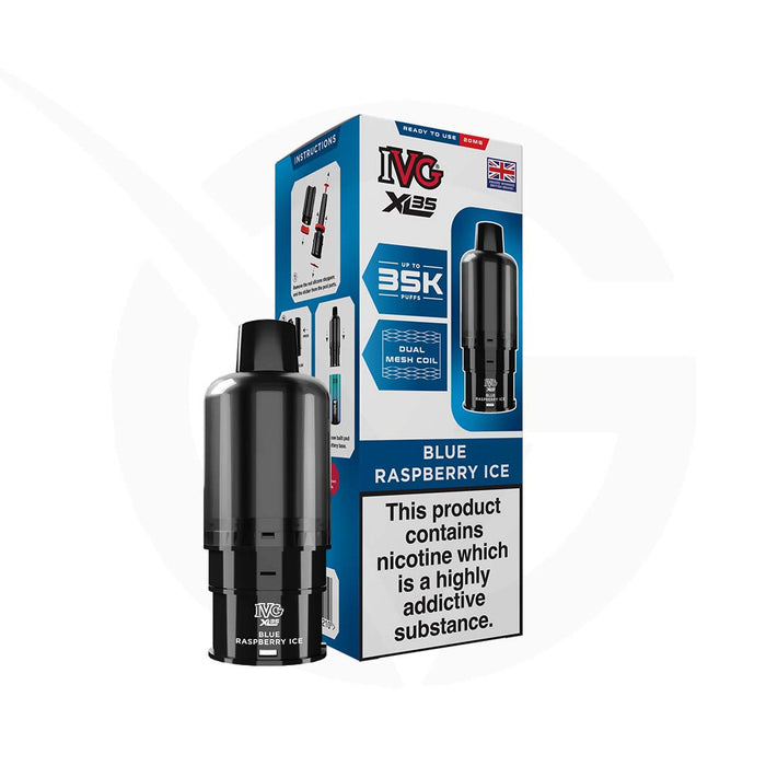 Blue Raspberry Ice IVG XL 35k Refill Pods