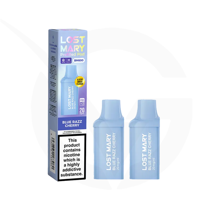 Blue Razz Cherry Prefilled Pods By Lost Mary BM600