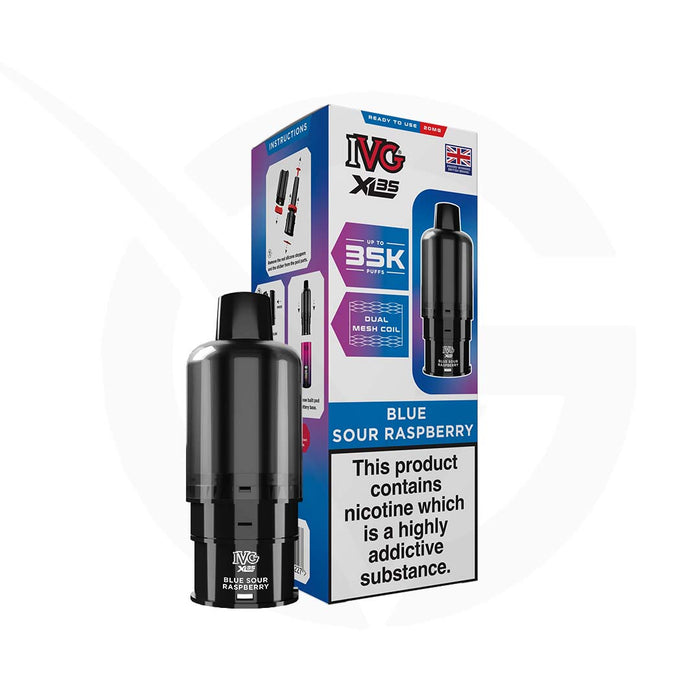 Blue Sour Raspberry IVG XL 35k Refill Pods