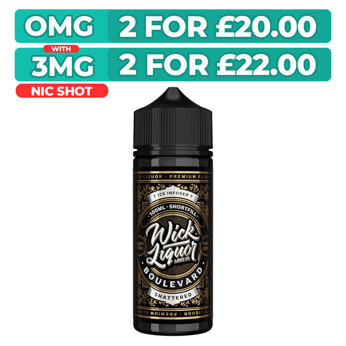 Boulevard Shattered 100ml Shortfill E-Liquid By Wick Liquor