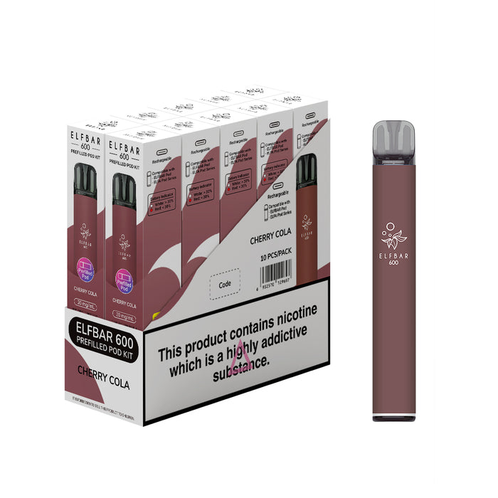 Elf Bar 600 Prefilled Pod Kit - Box of 10 Elf Bar 600 Prefilled Pod Kit - Box of 10