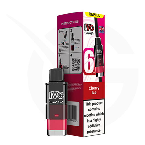 Cherry Ice Prefilled Pods by IVG SAVR + Refill Containers