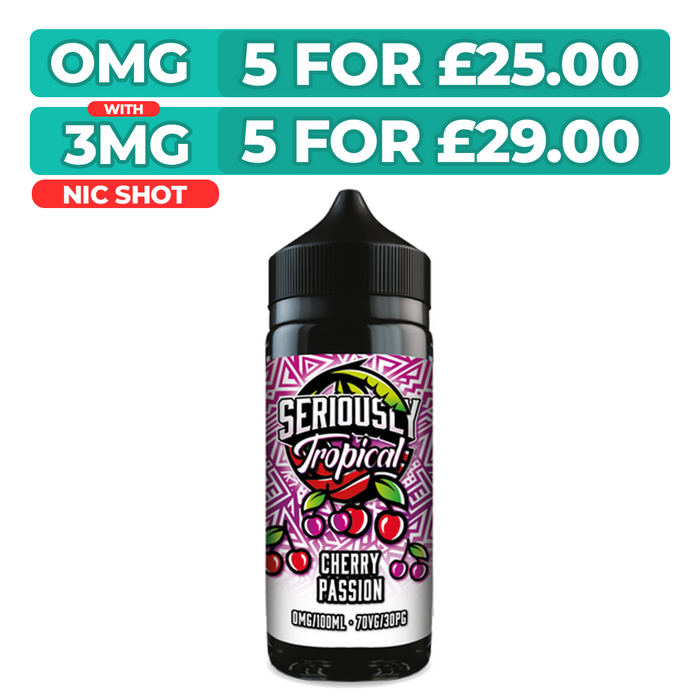 Seriously Tropical Cherry Passion 100ml Shortfill E-Liquid