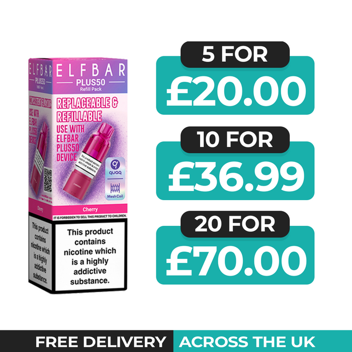 Elf Bar Plus 50 Cherry Refill Pods