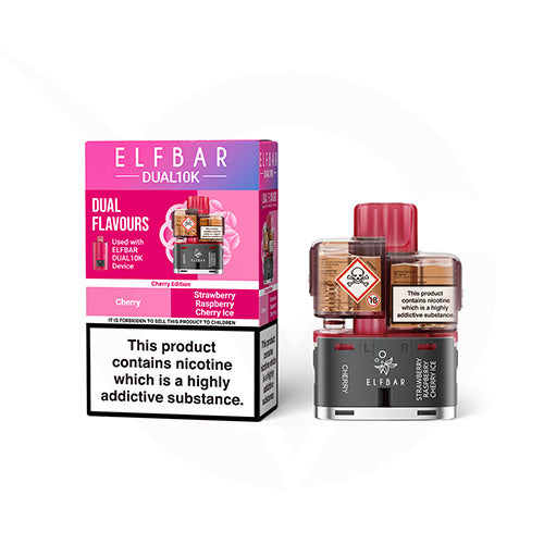 Cherry Edition Prefilled Pods By Elf Bar Dual 10k + Refilled Containers