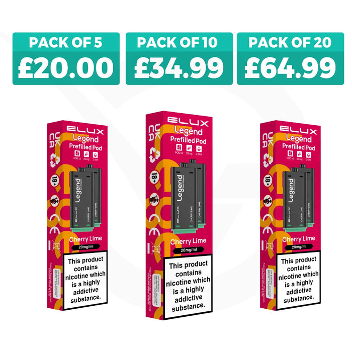 Cherry Lime Elux Legend 1500 2in1 Prefilled Pods