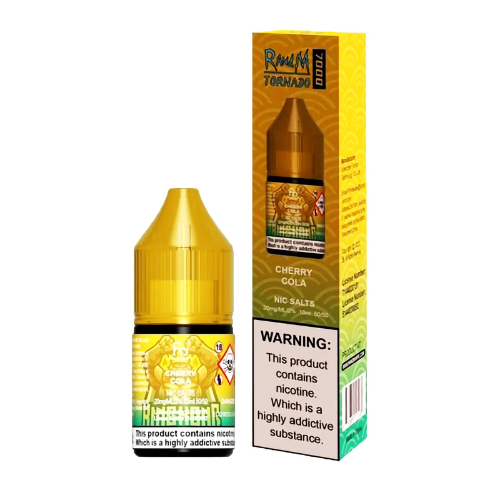 Cherry Cola 10ml Nic Salt E-Liquid By R and M Tornado 7000 - Golden Vape Cherry Cola 10ml Nic Salt E-Liquid By R and M Tornado 7000 - Golden Vape
