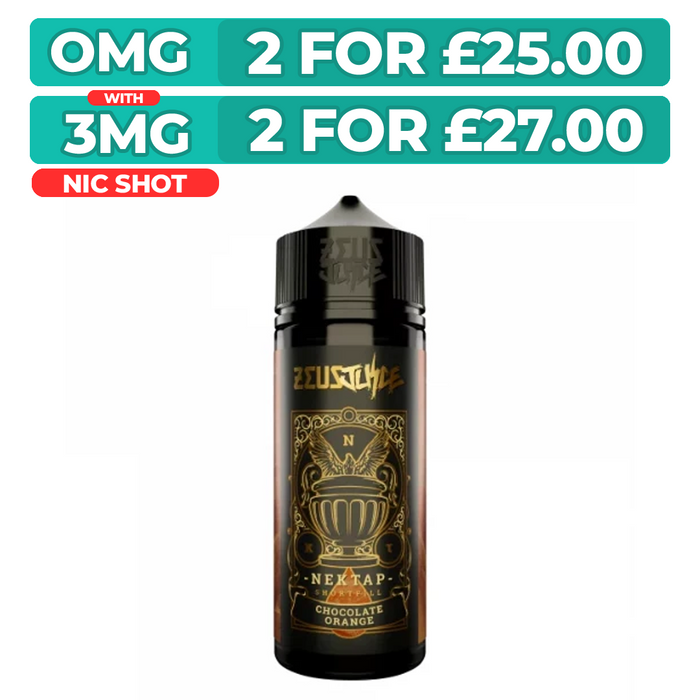 Chocolate Orange 100ml Shortfill E-Liquid By Zeus Juice