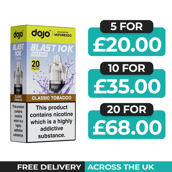 Vaporesso Dojo Blast 10k Classic Tobacco Refill Pods