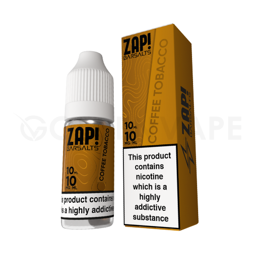 Coffee Tobacco 10ml Nic Salt E-Liquid By Zap! Bar Salts