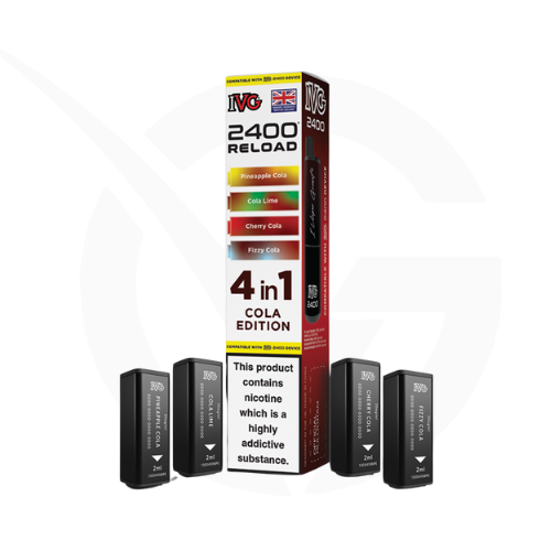 cola ivg 2400 Cola Edition 4-in-1 Prefilled Pods By IVG 2400 Reload