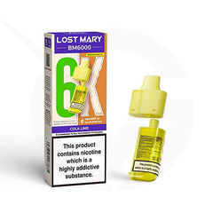 Cola Lime Prefilled Pods By Lost Mary BM6000 + Refill Containers