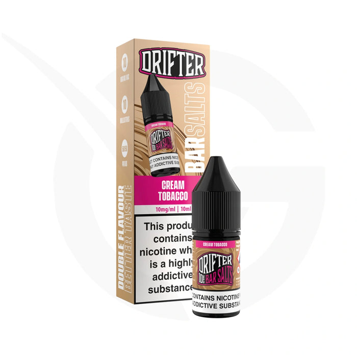 Cream Tobacco 10ml Nic Salt E-Liquid By Drifter