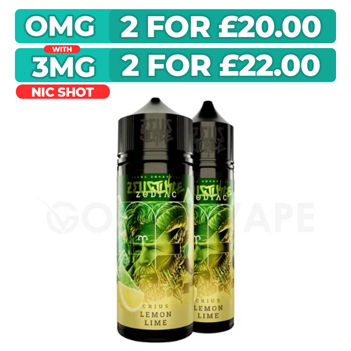 Crius 100ml Shortfill E-Liquid By Zeus Juice Zodiacs