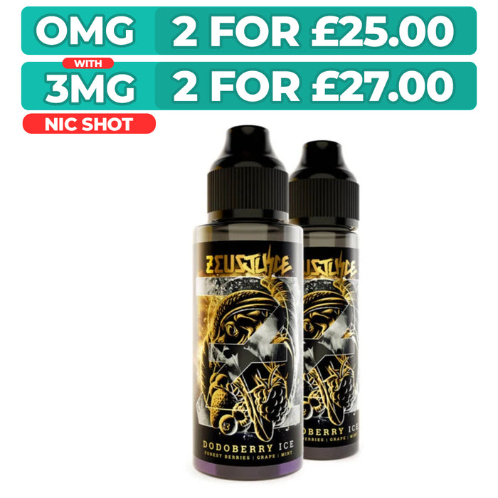 Dodoberry Ice 100ml Shortfill E-Liquid by Zeus Juice