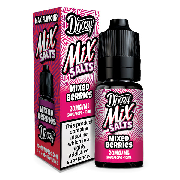 Mixed Berries 10ml Nic Salt E-liquid by Doozy Mix Salts