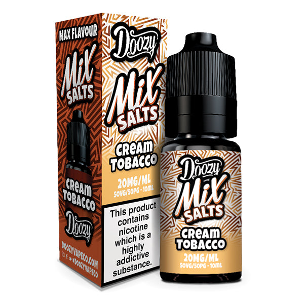 Cream Tobacco 10ml Nic Salt E-liquid by Doozy Mix Salts