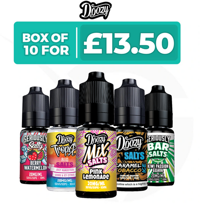 10 x 10ml Doozy Seriously Bar Nic Salts - Pack Of 10