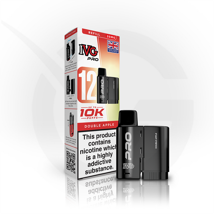 Double Apple Prefilled Pods By IVG Pro + Refill Containers