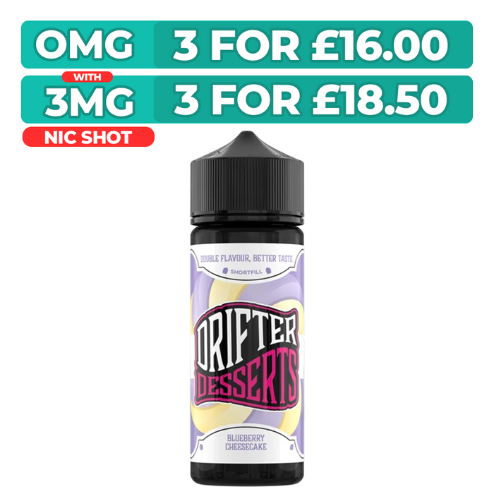 Drifter Bar Juice Blueberry Cheesecake 100ml Shortfill E-Liquid