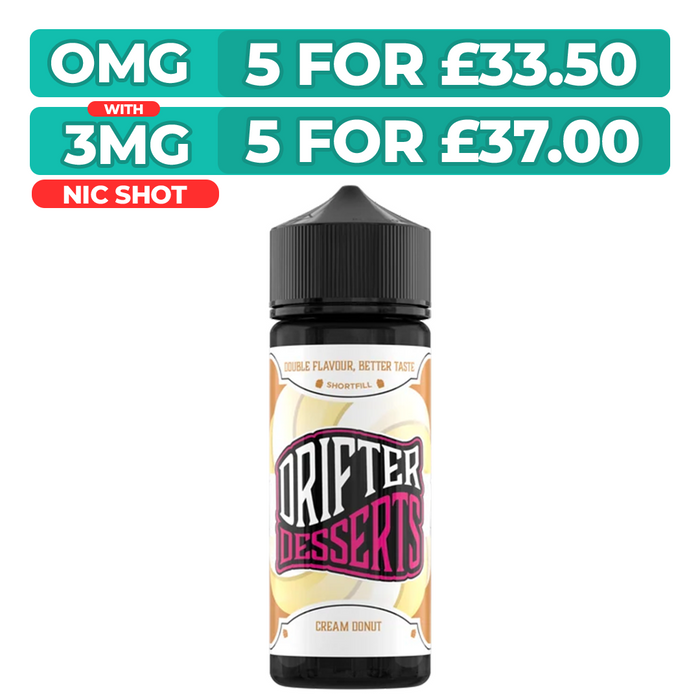 Drifter Bar Juice Cream Donut 100ml Shortfill E-Liquid