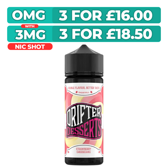 Drifter Bar Juice Strawberry Cheesecake 100ml Shortfill E-Liquid