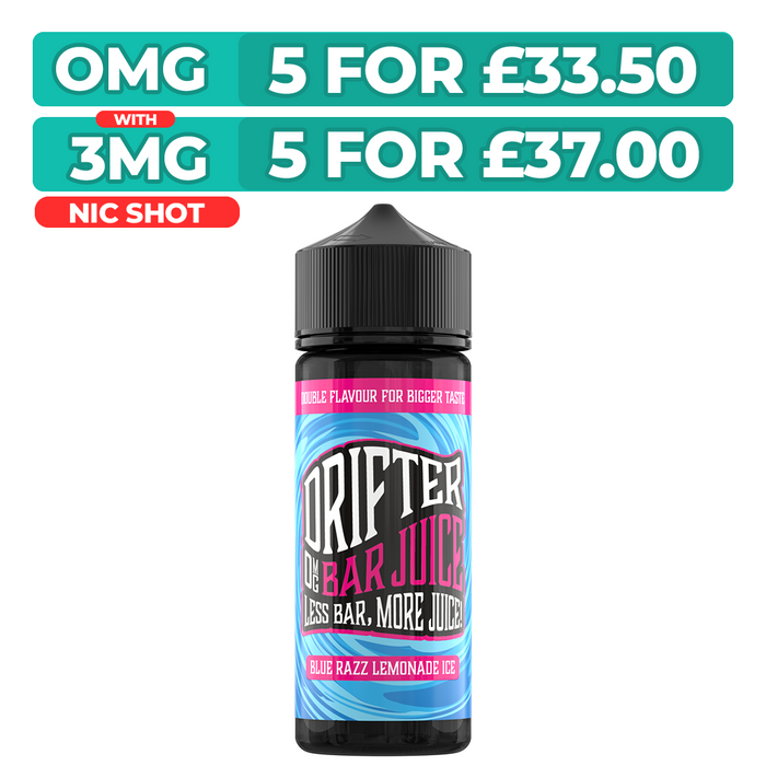 Drifter Bar Juice Blue Razz Lemonade 100ml Shortfill E-Liquid