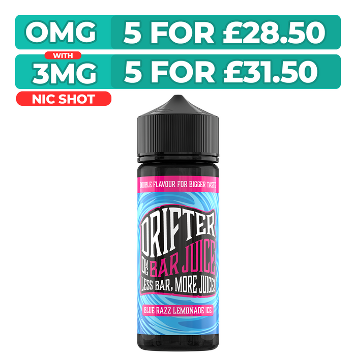Drifter Bar Juice Blue Razz Lemonade 100ml Shortfill E-Liquid