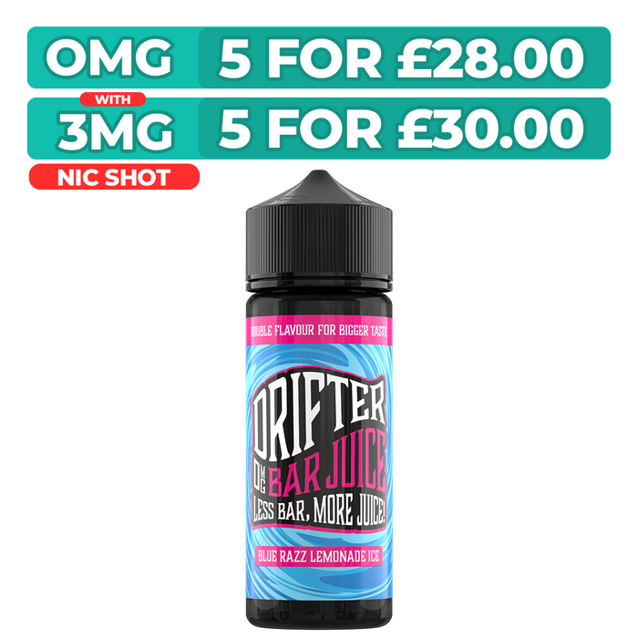 Drifter Bar Juice Blue Razz Lemonade 100ml Shortfill E-Liquid