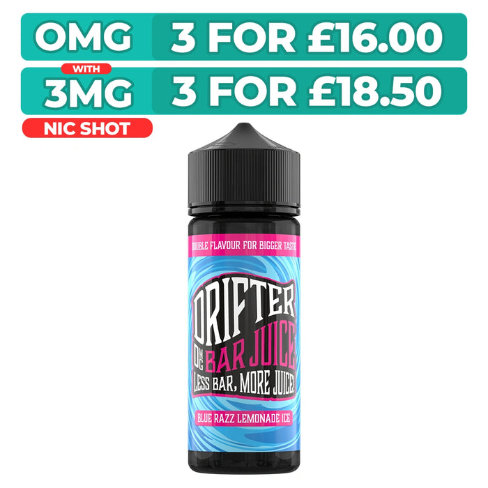 Drifter Bar Juice Blue Razz Lemonade 100ml Shortfill E-Liquid